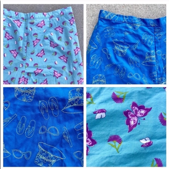 Karen Scott capri PANTS Blue print 1X plus size - Picture 7 of 7